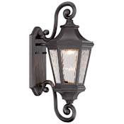 The Great Outdoors Hanford Pointe 22" Tall Ever-Pro LED Outdoor Wall Sconce with Clear Water Glass Oil Rubbed Bronze