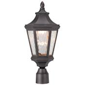 The Great Outdoors Hanford Pointe 20" Tall Ever-Pro LED Post Light with Clear Water Glass Oil Rubbed Bronze
