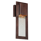 The Great Outdoors Westgate 1 Light 13" Tall Dark Sky Outdoor Wall Sconce with Seedy Glass Shade Alder Bronze