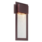 The Great Outdoors Westgate 2 Light 20" Tall Dark Sky Outdoor Wall Sconce with Seedy Glass Shade Alder Bronze