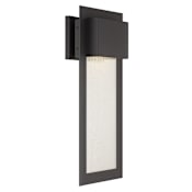 The Great Outdoors Westgate 16" Tall LED Outdoor Wall Sconce with Clear Seedy Glass Sand Coal