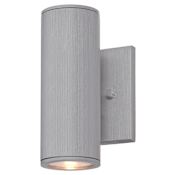 The Great Outdoors Skyline 8" Tall Dark Sky ADA LED Outdoor Wall Sconce Brushed Aluminum