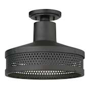 The Great Outdoors Abalone Point 12" Wide Dark Sky Semi-Flush Outdoor Ceiling Fixture Sand Coal