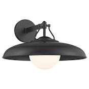 The Great Outdoors Cameo Shores 16" Wide Outdoor Wall Sconce with Etched White Glass Coal