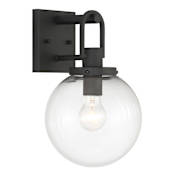 The Great Outdoors Wenston 13" Tall Outdoor Wall Sconce with Clear Glass Shade Sand Coal