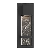 The Great Outdoors Sol 14" Tall ADA LED Outdoor Wall Sconce with Rock Crystalite Glass Shade Sand Coal