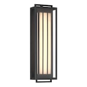 The Great Outdoors Eastly 22" Tall LED Outdoor Wall Sconce with White Alabaster Glass Shade Sand Coal
