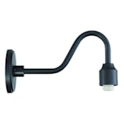 The Great Outdoors Reflective Lighting 9" Tall Outdoor Wall Sconce with 12" Extension Black