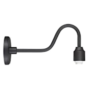 The Great Outdoors Reflective Lighting 9" Tall Outdoor Wall Sconce with 17" Extension Black