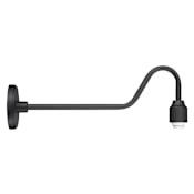 The Great Outdoors Reflective Lighting 9" Tall Outdoor Wall Sconce with 24" Extension Black