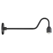 The Great Outdoors Reflective Lighting 9" Tall Outdoor Wall Sconce with 29" Extension Black