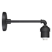 The Great Outdoors Reflective Lighting 8" Tall Outdoor Wall Sconce with 15" Extension Black