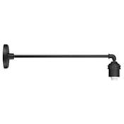 The Great Outdoors Reflective Lighting 8" Tall Outdoor Wall Sconce with 29" Extension Black
