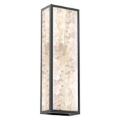 The Great Outdoors Salt Creek 32" Tall LED Outdoor Wall Sconce with Quartz Inserts and Rectangular Acrylic Shade Coal