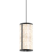 The Great Outdoors Salt Creek 13" Wide LED Outdoor Pendant with Quartz Inserts and Rectangular Acrylic Shade Coal
