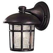 The Great Outdoors Cranston 1 Light 9" Tall Outdoor Wall Sconce with Driftwood Glass Heritage