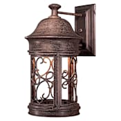 The Great Outdoors Sage Ridge 1 Light 16" Tall Dark Sky Outdoor Wall Sconce Vintage Rust
