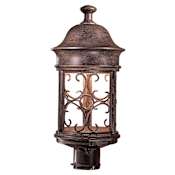 The Great Outdoors Sage Ridge 1 Light 19" Tall Dark Sky Post Light Vintage Rust