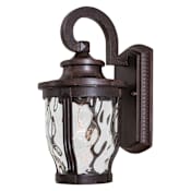 The Great Outdoors Merrimack 1 Light 12" Tall Outdoor Wall Sconce with Hammered Glass Shade Corona Bronze