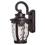 The Great Outdoors Merrimack 1 Light 16" Tall Outdoor Wall Sconce with Hammered Glass Shade Corona Bronze