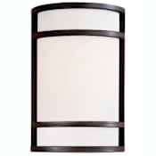 The Great Outdoors Bay View 2 Light 12" Tall Outdoor Wall Sconce with Etched Opal Glass Oil Rubbed Bronze