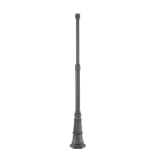The Great Outdoors 10" x 83 3/4" Light Post with Base Black