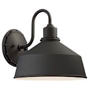The Great Outdoors Mantiel 1 Light 10" Wide Dark Sky Outdoor Wall Sconce with Metal Shade Black