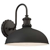 The Great Outdoors Escudilla 1 Light 11-3/4" Tall Dark Sky Outdoor Wall Sconce with Metal Shade Black