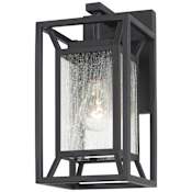 The Great Outdoors Harbor View 12" Tall Outdoor Ever-Pro Wall Sconce with Clear Seedy Glass Sand Coal