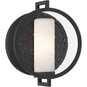 The Great Outdoors Halin 1 Light 9" Tall Outdoor ADA Wall Sconce Sand Coal Black