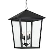 The Great Outdoors Noble Hill 4 Light 27" Wide Taper Candle Pendant Sand Coal