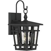 The Great Outdoors Fieldstone 14" Tall Outdoor Wall Sconce Sand Coal Black