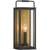 The Great Outdoors Aberdeen 13" Tall Outdoor Wall Sconce Sand Coal Black / Painted Legacy Brass