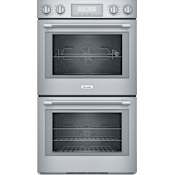 Thermador Professional Series 30 Inch Wide 9 Cu. Ft. Double Electric Oven with Commercial Style Rotisserie Stainless Steel