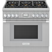 Thermador Pro Harmony® 36 Inch Wide 4.9 Cu. Ft. Slide In Dual Fuel Range with 6 Burners Stainless Steel