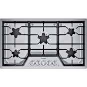 Thermador Masterpiece® 36 Inch Wide 5 Burner Gas Cooktop with Star® Burners and ExtraLow® Select Burner Stainless Steel