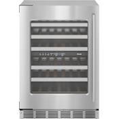 Thermador Masterpiece 24 Inch Wide 41 Bottle Capacity Built-In Wine Cooler with Left Hinge and SoftClose® Stainless Steel