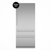 Thermador Freedom 36 Inch Wide 18.8 Cu. Ft. Energy Star Certified Bottom Freezer Refrigerator with ThermaFresh® Pro Stainless Steel