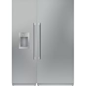 Thermador 36 Inch Wide Reversible Hinge Column Refrigerator and 24 Inch Wide Left Hinge Column Freezer with Cool Air Flow Technology Panel Ready