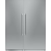 Thermador 36 Inch Wide Reversible Hinge Column Refrigerator and 30 Inch Wide Reversible Hinge Column Freezer with Cool Air Flow Technology Panel Ready