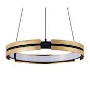 Thesis Grazia 24" Wide LED Ring Chandelier Matte Black