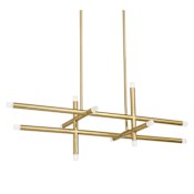 Thesis Manhattan 12 Light 48" Wide LED Linear Chandelier Brushed Gold
