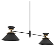 Thesis Tremolo 2 Light 60" Wide Linear Chandelier Textured Black