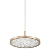 Thesis Courtney 18" Wide 5CCT LED Convertible Pendant with Clear Water Glass Champagne Gold