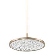 Thesis Courtney 24" Wide 5CCT LED Convertible Pendant with Clear Water Glass Champagne Gold