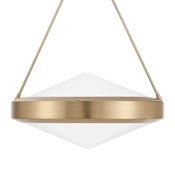 Thesis Agate 4 Light 20" Wide Pendant with Opal Glass Shade Champagne Gold