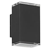 Thesis Jasper 2 Light 8" Tall LED Outdoor Wall Sconce Textured Black