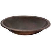 Thompson Traders Huacana 19" Undermount Hammered Copper Bathroom Sink - Less Drain Black Copper