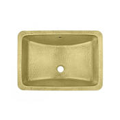 Thompson Traders Brass 21" Rectangular Brass Undermount Bathroom Sink with Overflow Brass