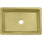 Thompson Traders Brass 33" Farmhouse Single Basin Kitchen Sink Brass